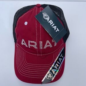 Ariat Womens Hat Baseball Cap Mesh Snapback Shimmery Rhinestones NWT